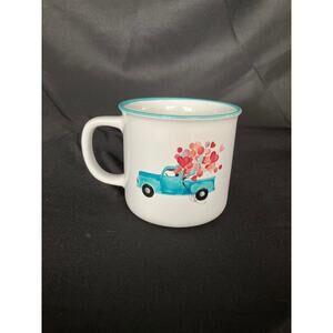 Heatherlee Chan Coffee Cup Vintage Truck Watercolor Heart Flower Balloons Mug